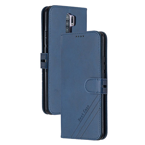 Custodia Portafoglio In Pelle Cover con Supporto H02X per Xiaomi Redmi 9 Blu