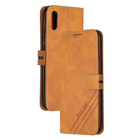 Custodia Portafoglio In Pelle Cover con Supporto H02X per Xiaomi Redmi 9A Marrone Chiaro