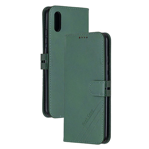 Custodia Portafoglio In Pelle Cover con Supporto H02X per Xiaomi Redmi 9A Verde