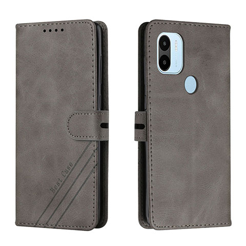 Custodia Portafoglio In Pelle Cover con Supporto H02X per Xiaomi Redmi A1 Plus Grigio