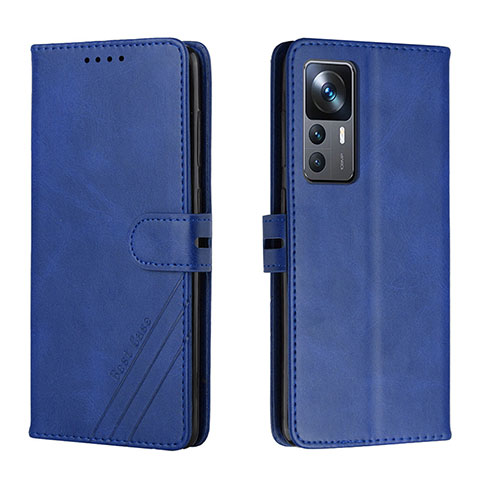 Custodia Portafoglio In Pelle Cover con Supporto H02X per Xiaomi Redmi K50 Ultra 5G Blu