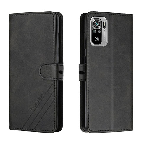 Custodia Portafoglio In Pelle Cover con Supporto H02X per Xiaomi Redmi Note 10 4G Nero