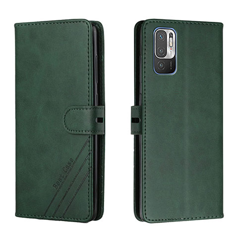 Custodia Portafoglio In Pelle Cover con Supporto H02X per Xiaomi Redmi Note 10 5G Verde