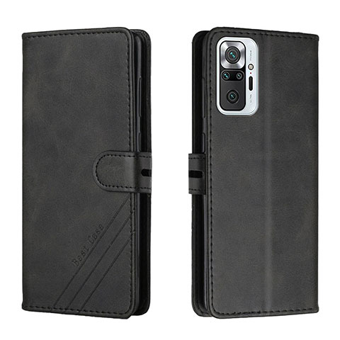 Custodia Portafoglio In Pelle Cover con Supporto H02X per Xiaomi Redmi Note 10 Pro 4G Nero