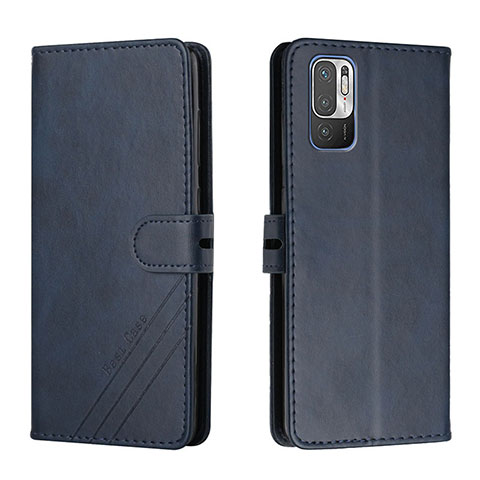 Custodia Portafoglio In Pelle Cover con Supporto H02X per Xiaomi Redmi Note 10T 5G Blu