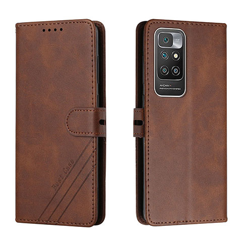 Custodia Portafoglio In Pelle Cover con Supporto H02X per Xiaomi Redmi Note 11 4G (2021) Marrone