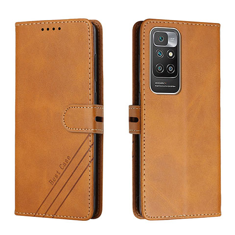 Custodia Portafoglio In Pelle Cover con Supporto H02X per Xiaomi Redmi Note 11 4G (2021) Marrone Chiaro