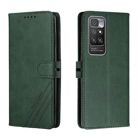 Custodia Portafoglio In Pelle Cover con Supporto H02X per Xiaomi Redmi Note 11 4G (2021) Verde