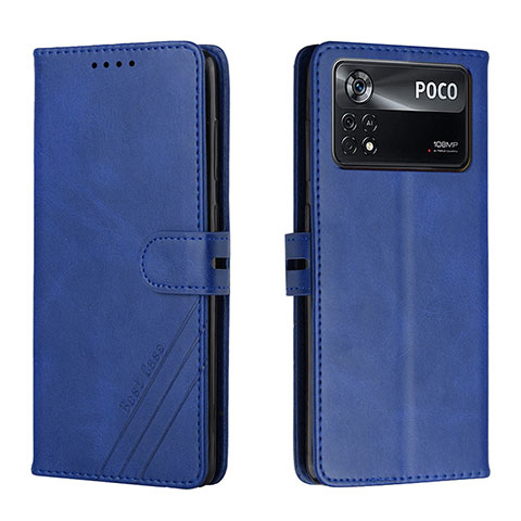 Custodia Portafoglio In Pelle Cover con Supporto H02X per Xiaomi Redmi Note 11E Pro 5G Blu