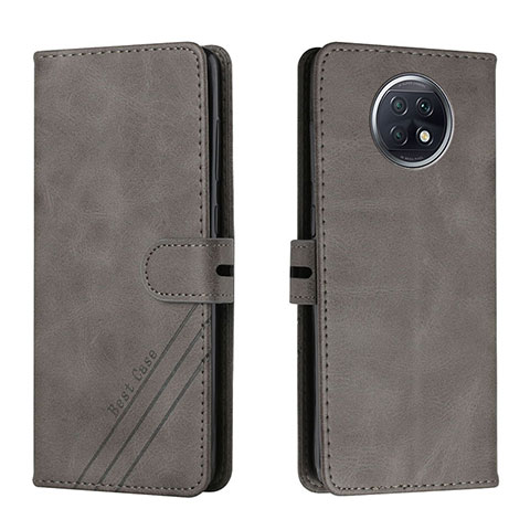 Custodia Portafoglio In Pelle Cover con Supporto H02X per Xiaomi Redmi Note 9 5G Grigio