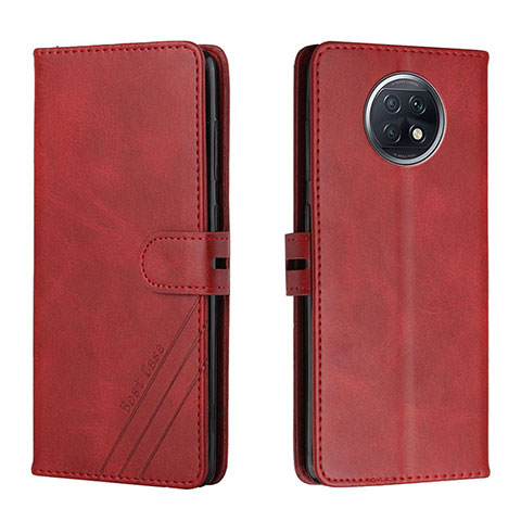 Custodia Portafoglio In Pelle Cover con Supporto H02X per Xiaomi Redmi Note 9 5G Rosso