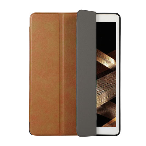 Custodia Portafoglio In Pelle Cover con Supporto H03 per Apple iPad 10.2 (2019) Marrone