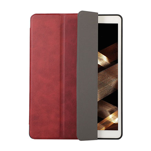 Custodia Portafoglio In Pelle Cover con Supporto H03 per Apple iPad 10.2 (2021) Rosso