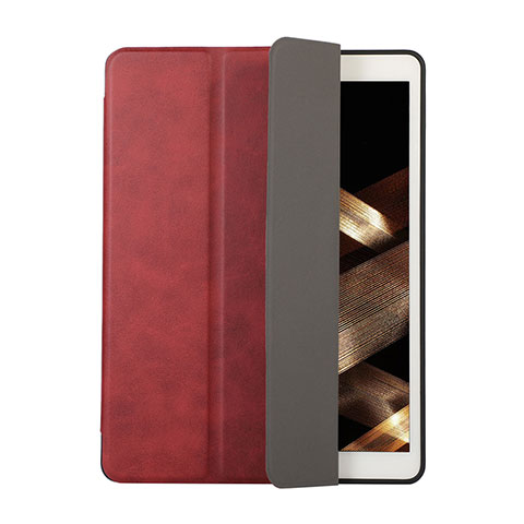 Custodia Portafoglio In Pelle Cover con Supporto H03 per Apple New iPad 9.7 (2017) Rosso