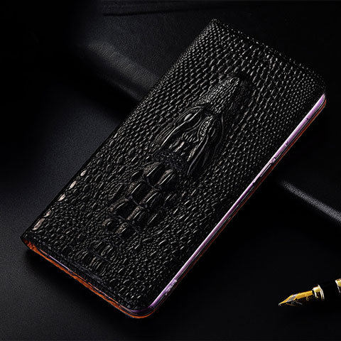 Custodia Portafoglio In Pelle Cover con Supporto H03P per Asus ROG Phone 5 Ultimate Nero