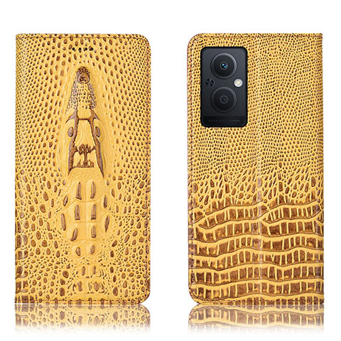 Custodia Portafoglio In Pelle Cover con Supporto H03P per OnePlus Nord N20 5G Giallo