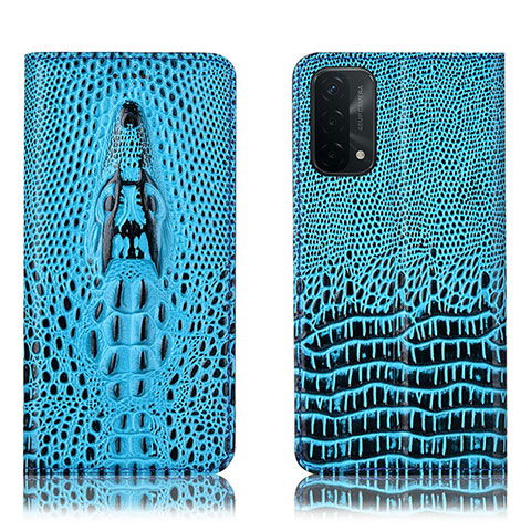 Custodia Portafoglio In Pelle Cover con Supporto H03P per OnePlus Nord N200 5G Cielo Blu