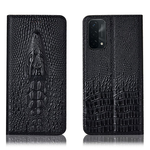 Custodia Portafoglio In Pelle Cover con Supporto H03P per Oppo A93 5G Nero