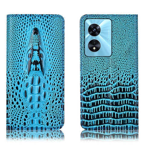 Custodia Portafoglio In Pelle Cover con Supporto H03P per Oppo Reno8 T 5G Cielo Blu