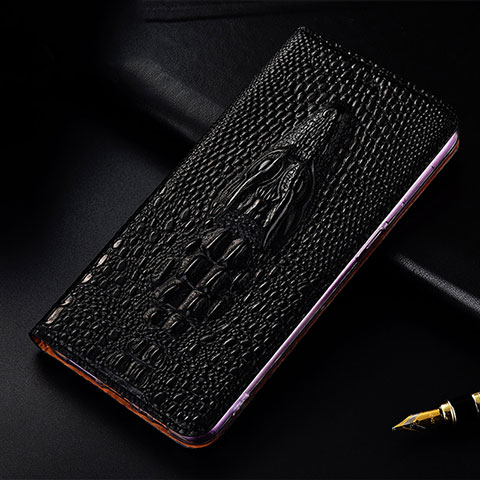 Custodia Portafoglio In Pelle Cover con Supporto H03P per Samsung Galaxy F52 5G Nero