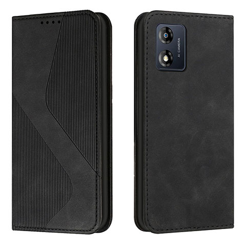 Custodia Portafoglio In Pelle Cover con Supporto H03X per Motorola Moto E13 Nero