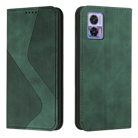 Custodia Portafoglio In Pelle Cover con Supporto H03X per Motorola Moto Edge 30 Lite 5G Verde