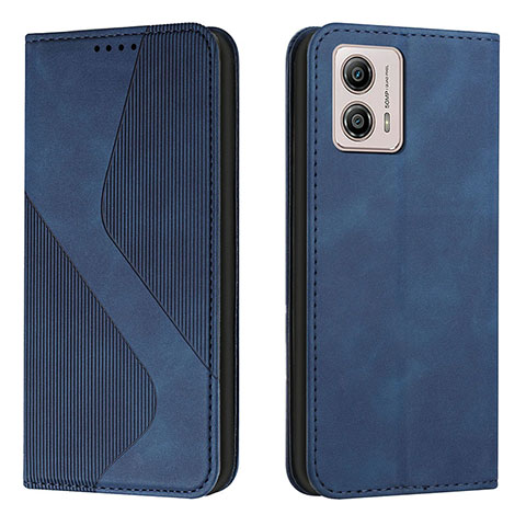 Custodia Portafoglio In Pelle Cover con Supporto H03X per Motorola Moto G53 5G Blu