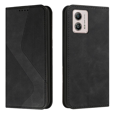 Custodia Portafoglio In Pelle Cover con Supporto H03X per Motorola Moto G53 5G Nero