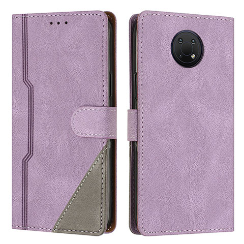 Custodia Portafoglio In Pelle Cover con Supporto H03X per Nokia G300 5G Viola