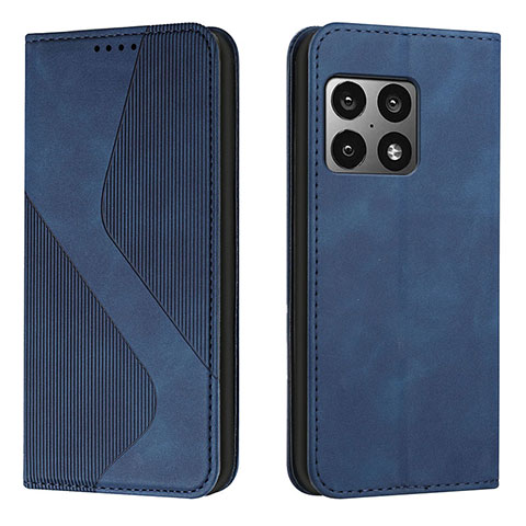 Custodia Portafoglio In Pelle Cover con Supporto H03X per OnePlus 10 Pro 5G Blu