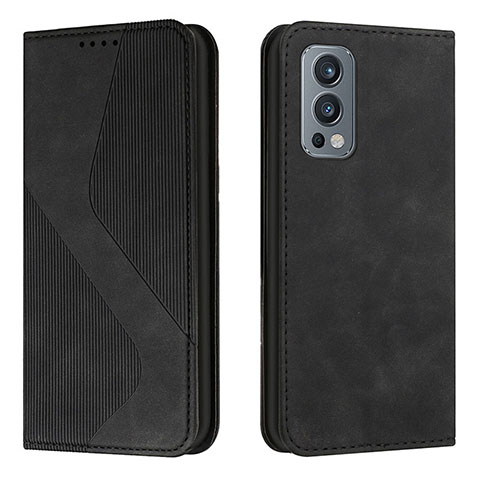 Custodia Portafoglio In Pelle Cover con Supporto H03X per OnePlus Nord 2 5G Nero