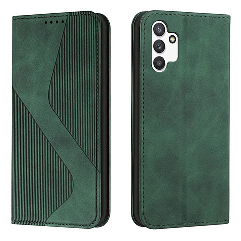 Custodia Portafoglio In Pelle Cover con Supporto H03X per Samsung Galaxy A13 4G Verde