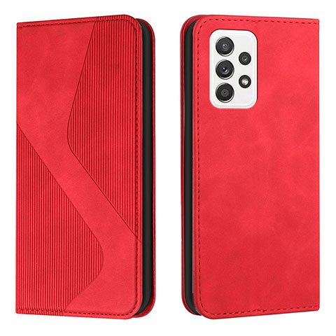 Custodia Portafoglio In Pelle Cover con Supporto H03X per Samsung Galaxy A33 5G Rosso