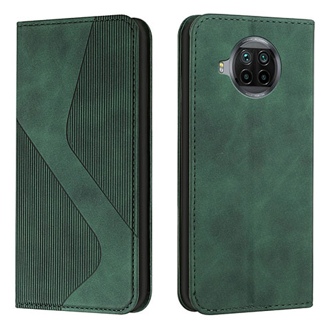 Custodia Portafoglio In Pelle Cover con Supporto H03X per Xiaomi Mi 10i 5G Verde