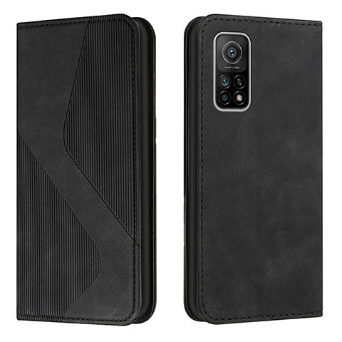 Custodia Portafoglio In Pelle Cover con Supporto H03X per Xiaomi Mi 10T Pro 5G Nero