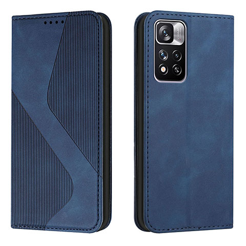 Custodia Portafoglio In Pelle Cover con Supporto H03X per Xiaomi Mi 11i 5G (2022) Blu