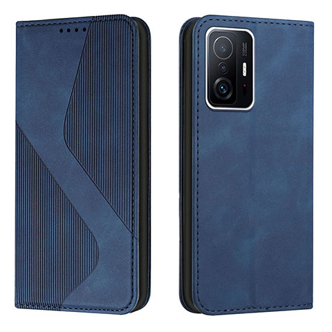 Custodia Portafoglio In Pelle Cover con Supporto H03X per Xiaomi Mi 11T Pro 5G Blu