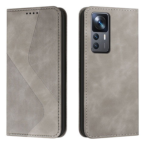 Custodia Portafoglio In Pelle Cover con Supporto H03X per Xiaomi Mi 12T 5G Grigio