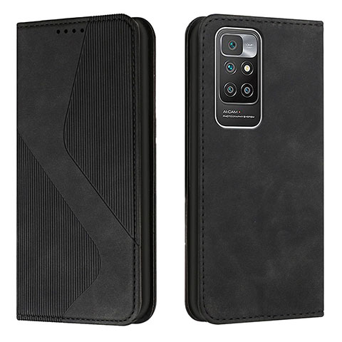 Custodia Portafoglio In Pelle Cover con Supporto H03X per Xiaomi Redmi 10 (2022) Nero