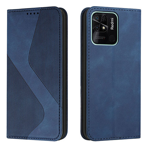 Custodia Portafoglio In Pelle Cover con Supporto H03X per Xiaomi Redmi 10 Power Blu