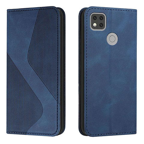 Custodia Portafoglio In Pelle Cover con Supporto H03X per Xiaomi Redmi 10A 4G Blu