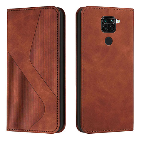 Custodia Portafoglio In Pelle Cover con Supporto H03X per Xiaomi Redmi 10X 4G Marrone