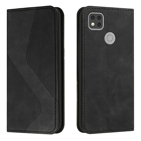 Custodia Portafoglio In Pelle Cover con Supporto H03X per Xiaomi Redmi 9C Nero