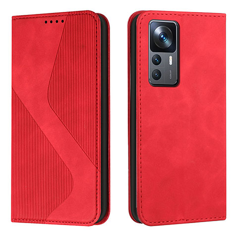 Custodia Portafoglio In Pelle Cover con Supporto H03X per Xiaomi Redmi K50 Ultra 5G Rosso