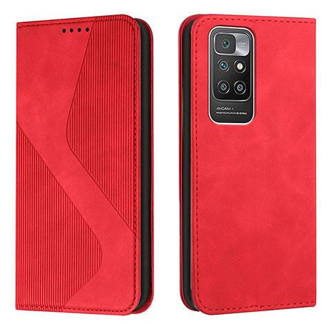 Custodia Portafoglio In Pelle Cover con Supporto H03X per Xiaomi Redmi Note 11 4G (2021) Rosso