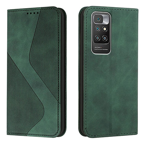 Custodia Portafoglio In Pelle Cover con Supporto H03X per Xiaomi Redmi Note 11 4G (2021) Verde