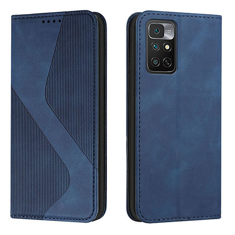 Custodia Portafoglio In Pelle Cover con Supporto H03X per Xiaomi Redmi Note 11 4G (2022) Blu