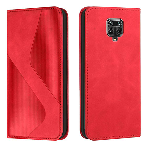 Custodia Portafoglio In Pelle Cover con Supporto H03X per Xiaomi Redmi Note 9 Pro Max Rosso