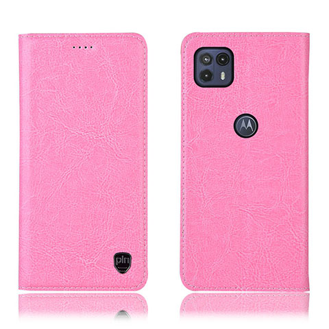 Custodia Portafoglio In Pelle Cover con Supporto H04P per Motorola Moto G50 5G Rosa