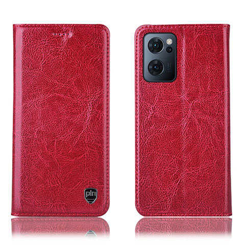 Custodia Portafoglio In Pelle Cover con Supporto H04P per OnePlus Nord CE 2 5G Rosso